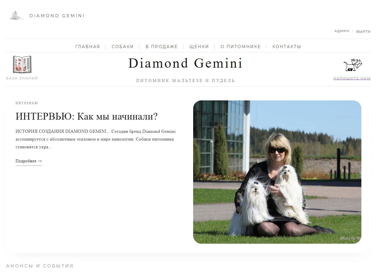 ИНСТРУКЦИЯ ПО РАБОТЕ С САЙТОМ DIAMOND GEMINI